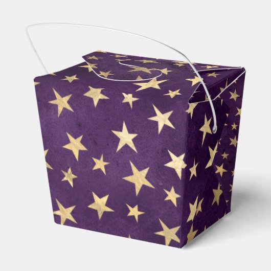 Paarse en Gold wizard voor gedempte grunge Bedankdoosjes (Achterkant)