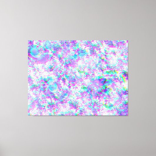 Paarse en golvende glitch canvas afdruk (Voorkant)