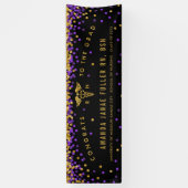 Paarse en goudbanner voor de Zuurstudiepartij Spandoek (Verticaal)