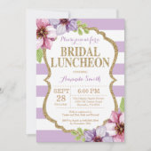 Paarse en goudbridale nodal nobelse uitnodiging (Voorkant)