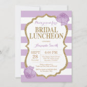 Paarse en goudbridale nodulaire uitnodiging Glitte (Voorkant)