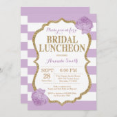 Paarse en goudbridale nodulaire uitnodiging Glitte (Voorkant / Achterkant)