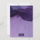 Paarse en gouden Abstract Verander de datum van de Kaart (Achterkant)