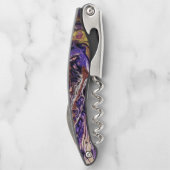 Paarse en gouden abstracte verf kurkentrekker (Achterkant)