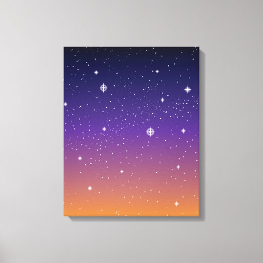 Paarse en gouden bruine hemel canvas afdruk (Voorkant)