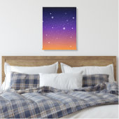 Paarse en gouden bruine hemel canvas afdruk (Insitu (Slaapkamer))