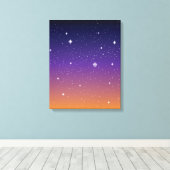 Paarse en gouden bruine hemel canvas afdruk (Insitu (Houten vloer))