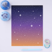 Paarse en gouden bruine hemel flyer (Enkel)