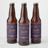 Paarse en gouden Custom Beer Label Bier Etiket (Flessen)