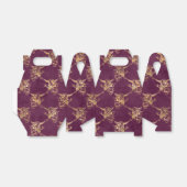 Paarse en gouden draak bedankdoosjes (Uitgevouwen)