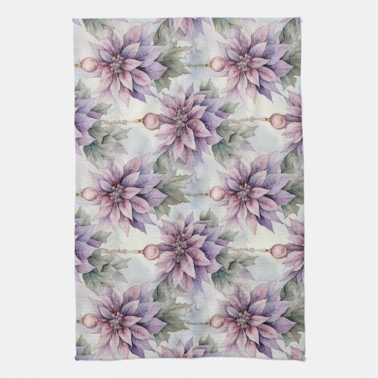 Paarse en gouden elegantie theedoek (Verticaal)