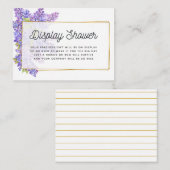 Paarse en gouden geometrische herbariummonitor informatiekaartje (Voorkant / Achterkant)