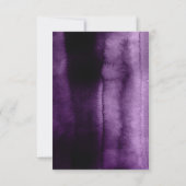 Paarse en gouden Glitter Modern Wedding RSVP (Achterkant)