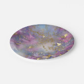 Paarse en gouden Glitter Storm Fantasy Papieren Bordje (Gekanteld)