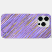 Paarse en gouden Glitz gepersonaliseerde telefoonh Case-Mate iPhone Case (Achterkant (horizontaal))