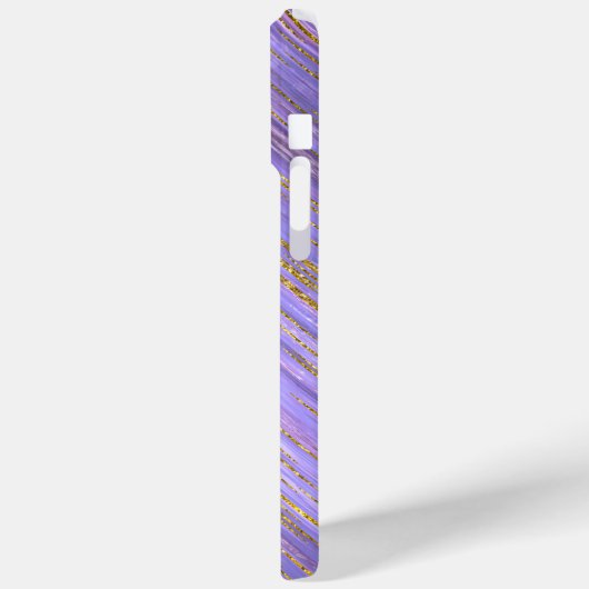 Paarse en gouden Glitz gepersonaliseerde telefoonh Case-Mate iPhone Case (Achterkant / Links)