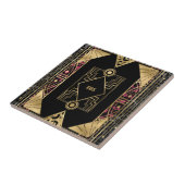 Paarse en gouden kunsten Deco Tegeltje (Zijkant)