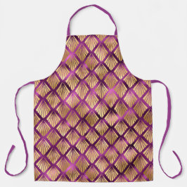 Paarse en gouden luipaard serie ontwerp 18 schort