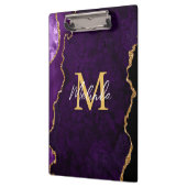 Paarse en gouden marmeren agaat klembord (Links)