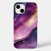 Paarse en gouden nacht Sky Fantasy Case-Mate iPhone Case (Achterkant)