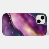 Paarse en gouden nacht Sky Fantasy Case-Mate iPhone Case (Achterkant (horizontaal))