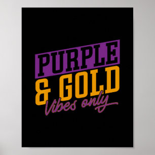 Paarse En Gouden Sfeer Poster