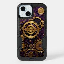 Paarse en gouden Steampunk Gears en Cogs