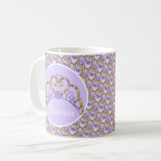 Paarse en gouden Tiara Mok (Voorkant links)