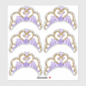 Paarse en gouden Tiara Sticker Sheet (Vel)