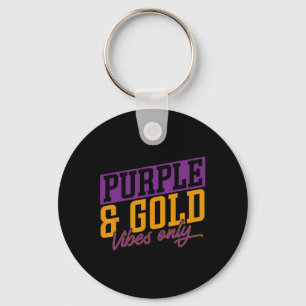 Paarse En Gouden Vibes Sketll Speler Sketll Sport  Sleutelhanger