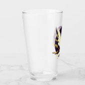 Paarse en gouden vredesduif glas (Rechts)