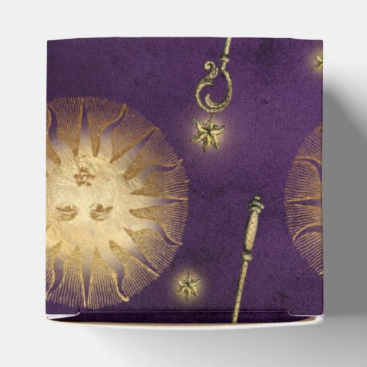 Paarse en gouden wizard bedankdoosjes (Bovenkant)