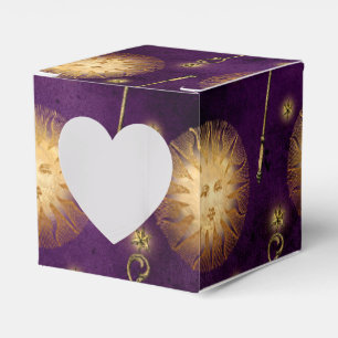 Paarse en gouden wizard bedankdoosjes