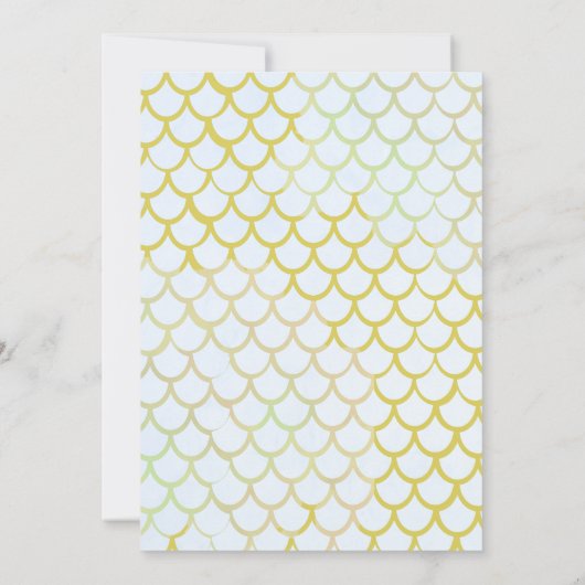 Paarse en gouden zeemeermin Verjaardag onder het Z Kaart (Achterkant)