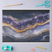 Paarse en goudgelaagde Geode Decoupage Tissuepapier (Craft)