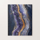 Paarse en goudgelaagde geode legpuzzel (Verticaal)