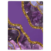 Paarse en goudgetijden Glitter Klembord (Achterkant)