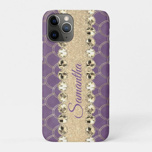 Paarse en goudhoudende olierampen Case-Mate iPhone case (Achterkant)
