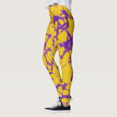 Paarse en goudkleurige kleuren leggings (Links)