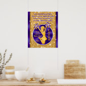 Paarse en goudkleurige Posters (Keuken)