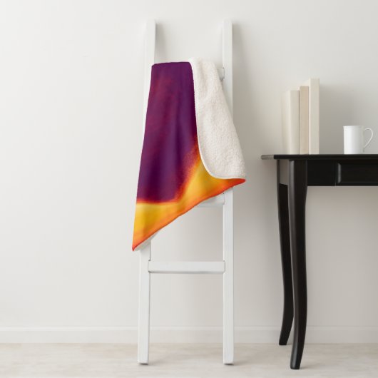 Paarse en goudkunst in de Sky Sherpa Blanket Sherpa Deken (In situ)