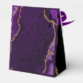 Paarse en goudmakerij zweet zestien bedankt bedankdoosjes (Achterkant)