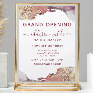 Paarse en goudmatige kunst Vloeibare Waterverf Ink Flyer