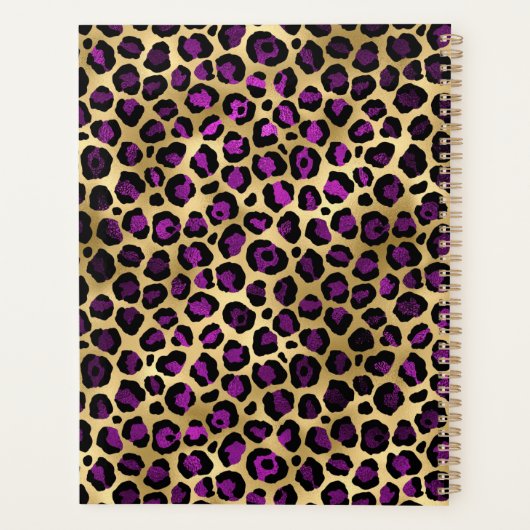 Paarse en goudolieramp met de luipaard planner (Achterkant)