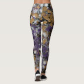 Paarse en goudsterrenstelsels leggings (Achterkant)