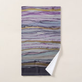 Paarse en goudstrips Modern Bad Handdoek (Handdoek)