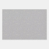 Paarse en Grijze Baby Halloween Bat, Moon & Gingha Inpakpapier Vel (Voorkant 2)