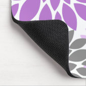 Paarse en grijze Chrysanthema Floral Pattern Muismat (Hoek)