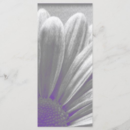 Paarse en grijze Floral Highlights Wedding Program Programma (Achterkant)