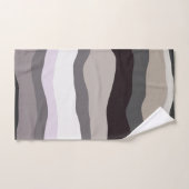 Paarse en grijze golvende strepen bad handdoek (Handdoek)